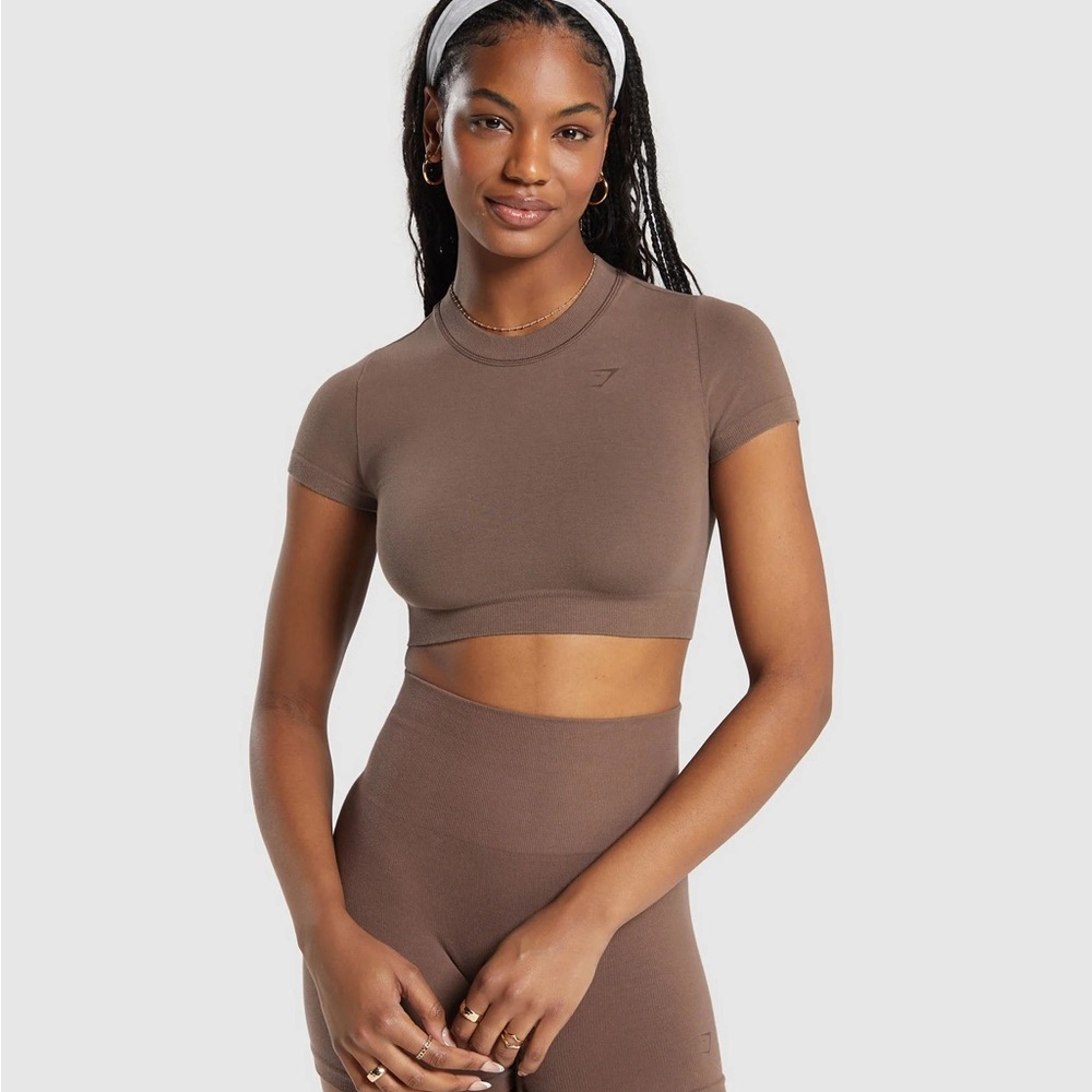 Gymshark Cotton Seamless Crop Top small